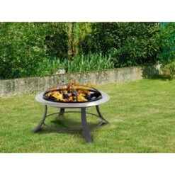 Tepro Feuerstelle Silver City 74 X 50 X 74 Cm (B X H X T) Schwarz/Edelstahl -Gartenwelt Verkauf 2081834 24001