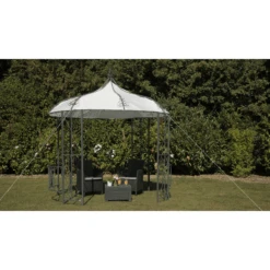 Tepro Pavillon 'Rowa' Anthrazit Ø 300 Cm -Gartenwelt Verkauf 4771100 05