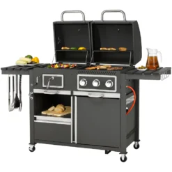 Tepro Gasgrill »Kohle-Gas-Kombi Toronto«, BxTxH: 173x65x116,5 Cm
